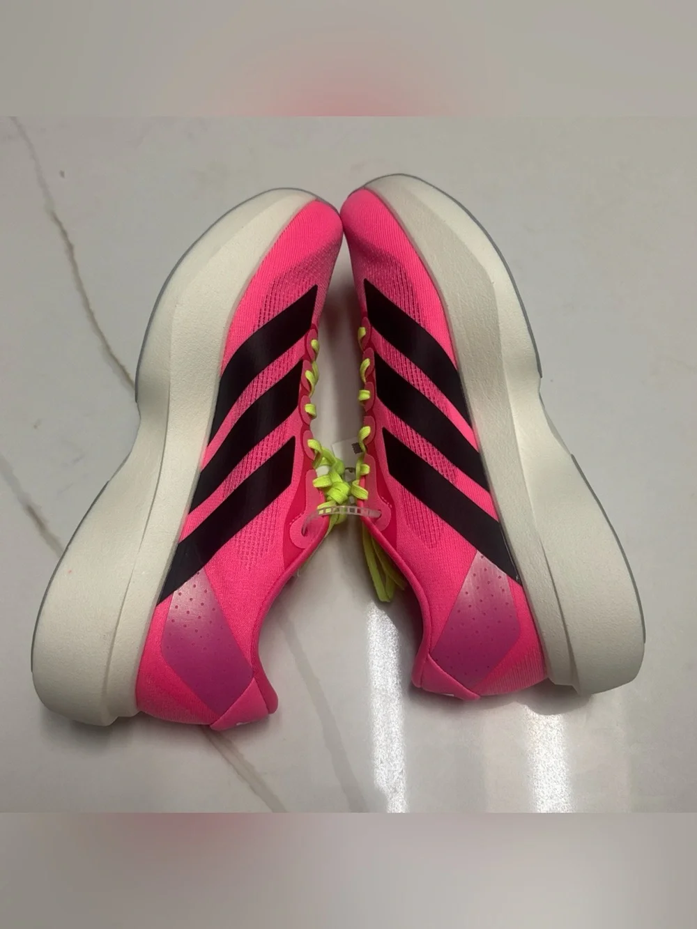 adidas Adizero EVO SL Pink Womens Size 11 Running Shoes Athletic JS4455 NEW